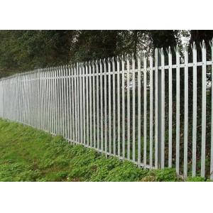 Single Pointed 2.4m Galvanised Steel Palisade Fencing For Security