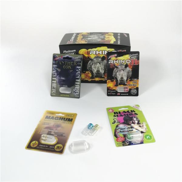 Rhino 69 3D Blister Card Packaging Male Enhancement Capsule Plastic Insert 3d