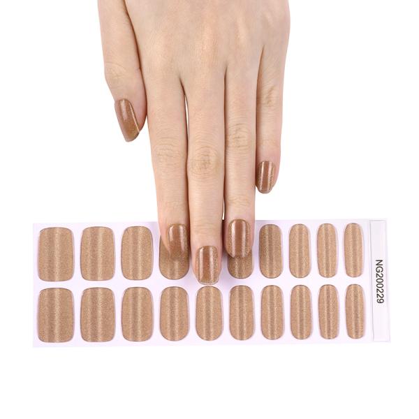 Factory wholesale UV lamp gel nail wraps OME/ODM semi-cured cat eye LED lamp gel nail strips