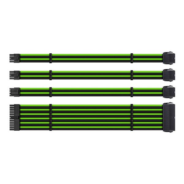 Braided Sleeved ATX Male to Female cable 4+4Pin*1 6+2 Pin*2 24pin*1 Power Supply Extension Cable