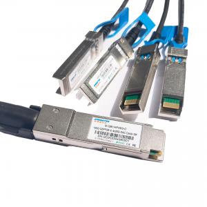 China 100G QSFP28 to 4xSFP28 DAC Cable 3M on sale