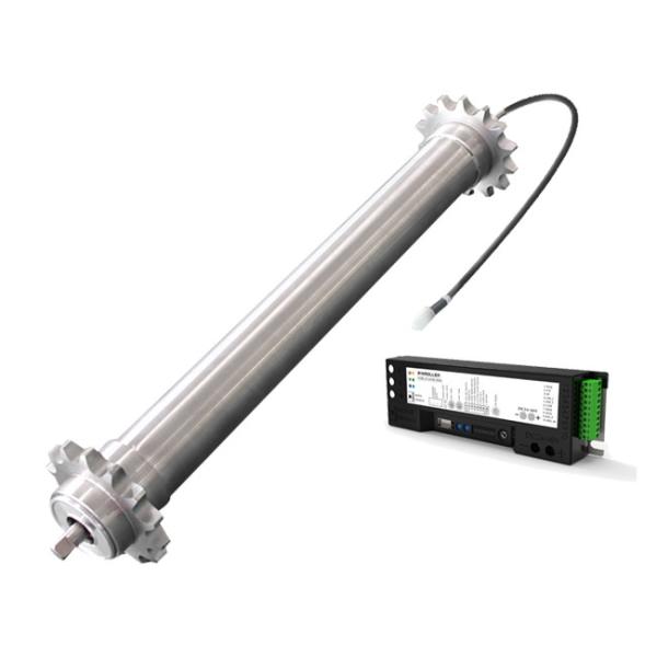 300W Pallet Motor Driven Roller With Stainless Steel Sprockets On Both Ends 76mm Diameter