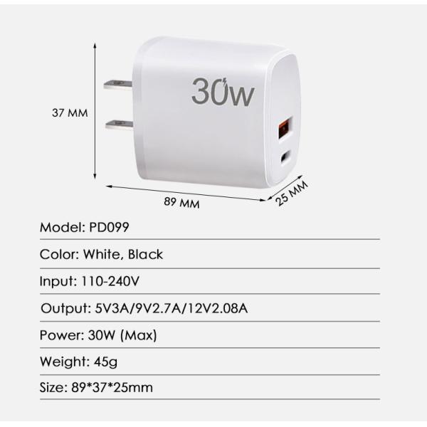 Best Selling Products 2023 Original Type C Supercharge Usb C 30w 15w Fast Charger