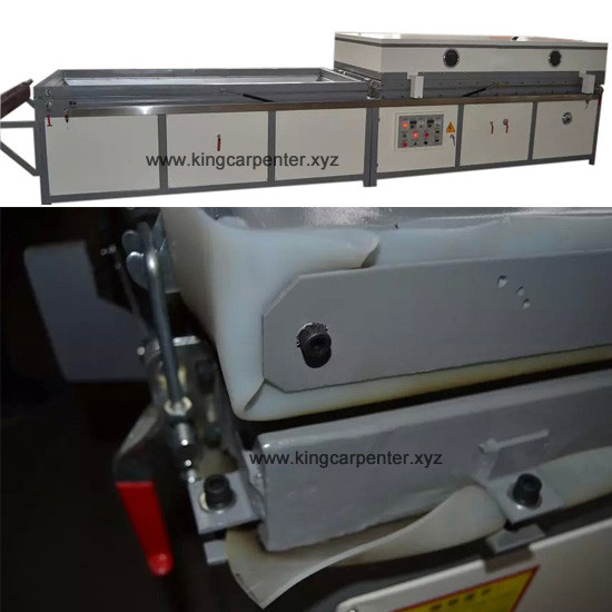 Double Worktable Semi-automatic Vacuum Membrane Press Door skin machine