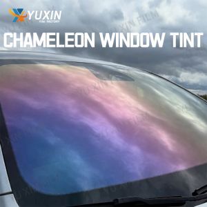 China 99% UVR IRR Green Purple 80% VLT Chameleon Window Film Car Window Tint Film on sale