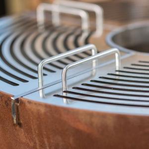 Large Semi Sphere Corten Steel Fire Bowl Camping Plancha Grill