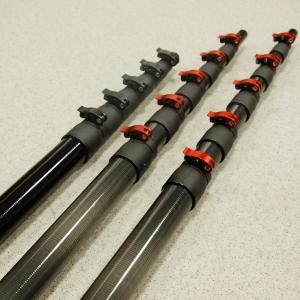 18m 60ft Retractable Extension Carbon Fiber Poles Adjustable Telescopic Tube