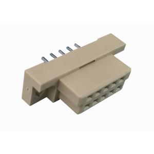 180 Degree DIN 41612 Connector Two Row Header 2x5 Pin Brass Contact Material