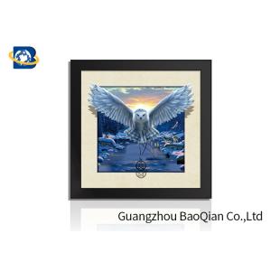 Hotel Decor Wall 3D 5D Pictures CMYK Full Color Lenticular With Black Frame