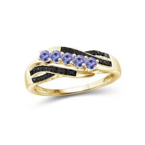 Jewelers Club Tanzanite Ring Birthstone Jewelry with Black Plate