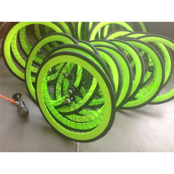 43mm Anodized Blue Flip Flop Fixed Gear Road Bike Wheel Set with Colorful Spokes