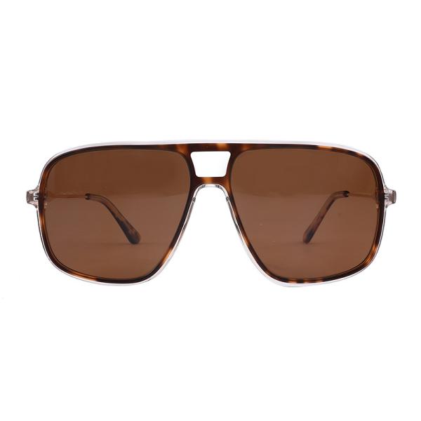145mm Aviator Gradient Sunglasses , Uv400 Protection Acetate And Metal