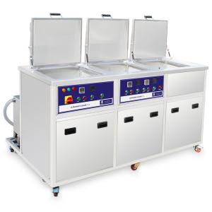 Three Tanks Powerful Heated Ultrasonic Cleaners Precise Parts Steel , Titanium