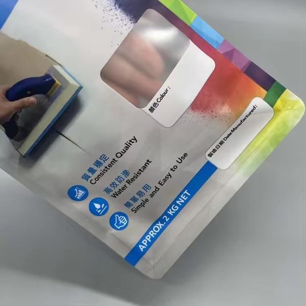 Flat Bottom Zipper Reusable Aluminium Foil Side Gusset Plastic Pouch For Detergent Chemical Powder Packaging Bags