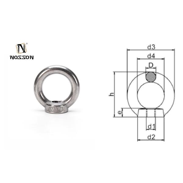 Metric Measurement System High Precision Stainless Steel M8 M10 M12 DIN 580 Lifting Eye Nuts