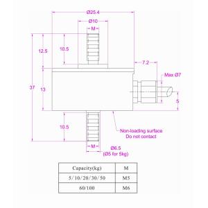 M5/M6 threaded load cell 1kN 500N 200N 100N 50N compression force measurement