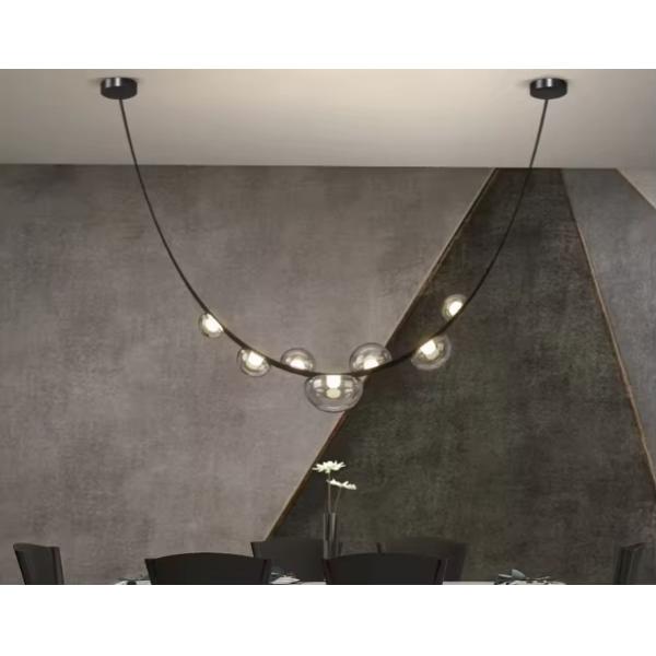 Postmodern Leather Pendant Lamp For Hotel Lobby And Villa Decoration AC 85-265V Input Voltage 4 KG Product Weight