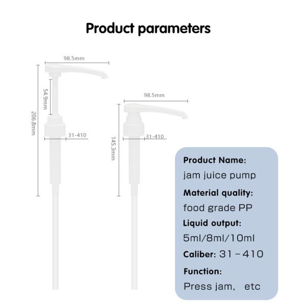 UKS10 Narrow Head Syrup Pump Dispenser 70cl For Food Glass Bottle 31-410