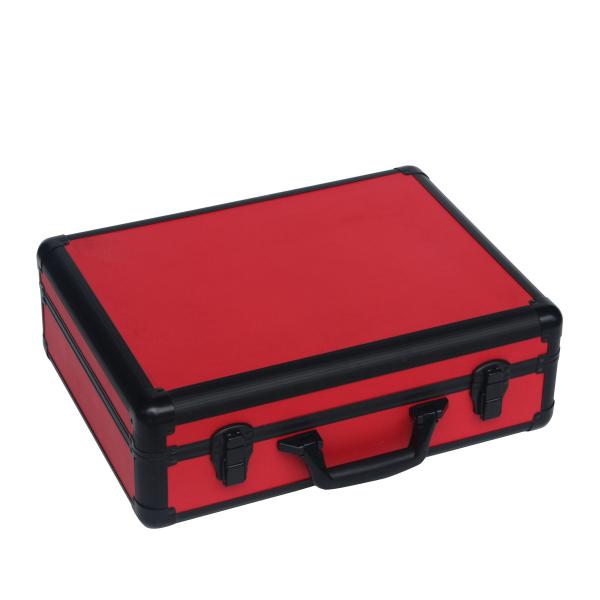 Buy Red Aluminum Tool Case With PU Leather  Display And Packing Tools Light Weight at wholesale prices