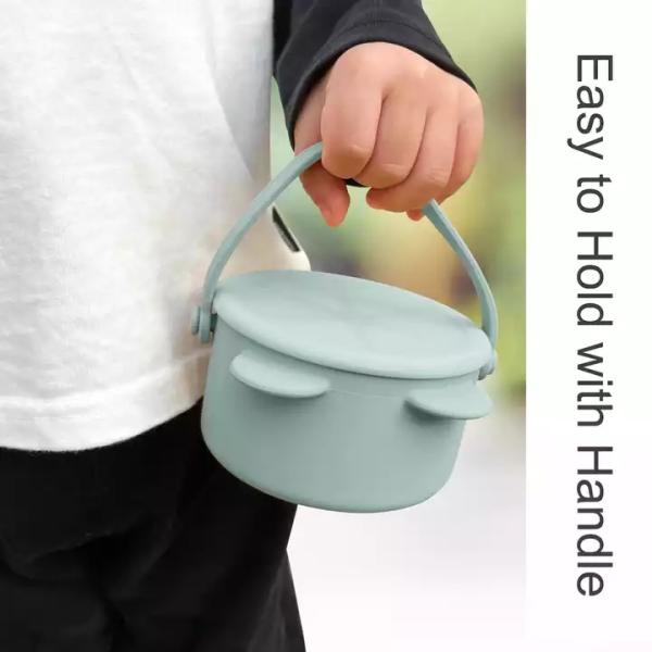 Kids Silicone Feeding Bowl Bear Shape BPA Free Baby Training Bowl Customized