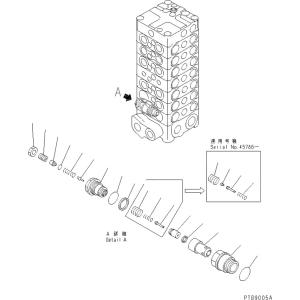 Excavator Parts Relief Valve 709-90-73100 7099073100 For PC130 PC138