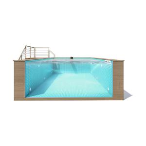 Endless Pool Shipping Container Swimming Pool with Rectangular Fiberglass Pool