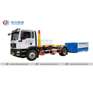 China Sinotruk 10t Hook Lift Garbage Truck With Hydraulic Tipping Box on sale