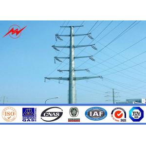 Transmission Line Galvanized Steel Tubular Pole / Outdoor Light Pole