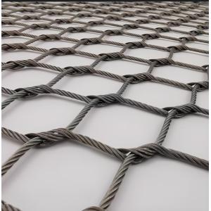 Hand Woven 30mm Cable Netting Flexible Stainless Steel Rope Mesh For Bridge