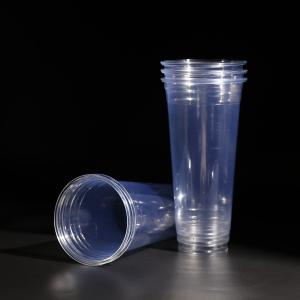 Clear Plastic Disposable Boba Cups with Lids and Straws for Iced Coffee and Tea