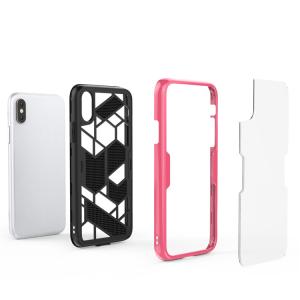 2017 Geometry Pattern Hybrid Shockproof Dual LayersTPU PC Mobile Phone Case For