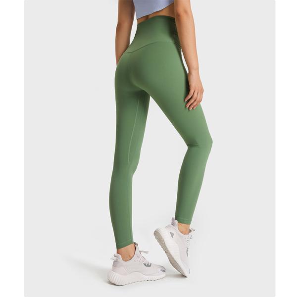 High Waist Nude Yoga Training Capri Pants With Hidden Side Pockets