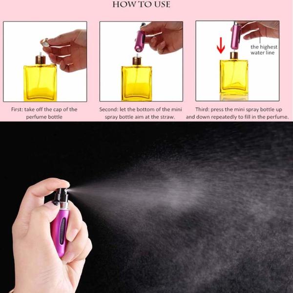 Aluminum Travel Size Perfume Container Exquisite Various Colors