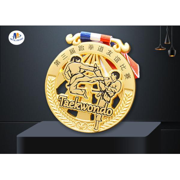 Buy Soft Enamel Zinc Alloy Taekwondo Medal 76.2*3MM at wholesale prices