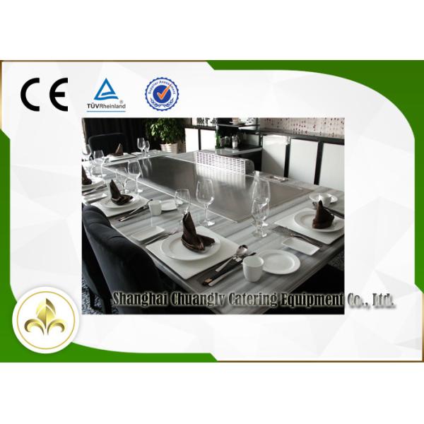 Exhaust Purifier 8 Seat Teppanyaki Grill Table Japanese Restaurant Grill Table