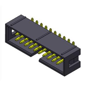 2.54mm Box Header Connector 2*3-2*32Pin Nylot6T 3AMP SMT Type With Pegs