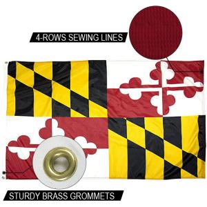 China State Of Maryland Flag Custom Flag 3x5 Ft Outdoor Heavy Duty Dupont Nylon US Flags on sale