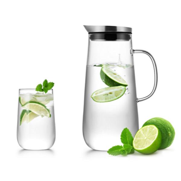 Boiling Cooling Crystal Water Pitcher Juice Pitcher With Lid 1250ml