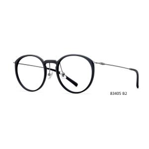 Parim Plastic Big Round Glasses Frames With Metal Temple