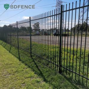 6Ftx8Ft Garden Black Metal Fences Anti Rust Galvanized Steel Fence