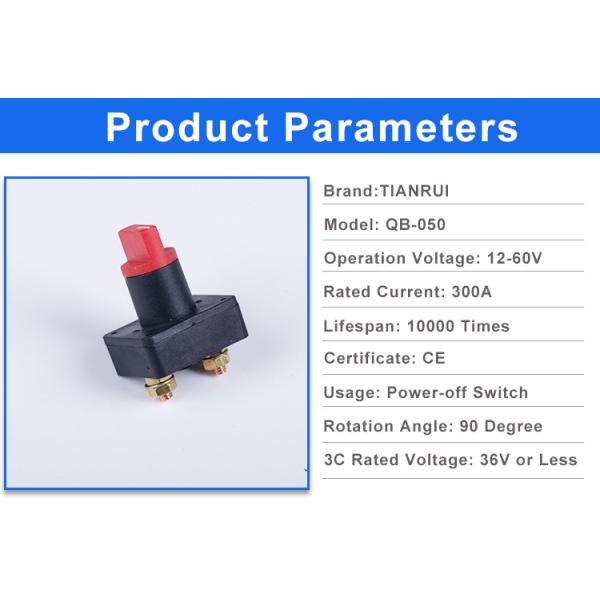 300A 60VDC Mini Universal Motorcycle Car Auto Battery Disconnect Cut Off Kill Switch