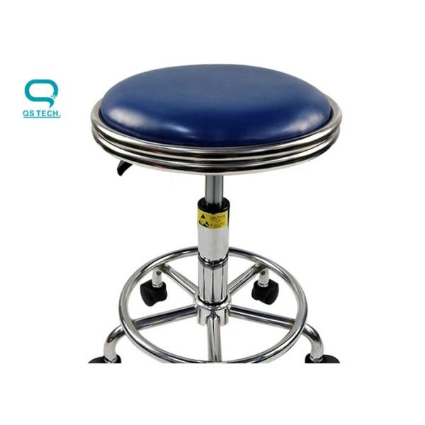 Buy 430 X 400 Mm ESD Safety Clean Room Blue Chair With Plastic Five Star Feet at wholesale prices