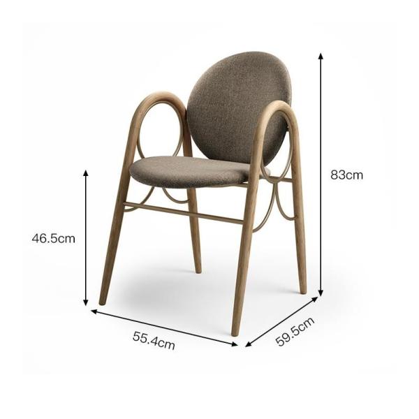 Buy Customized Size Hotel Restaurant Furniture  Metal Solid Wood Fabric Dining Chair at wholesale prices