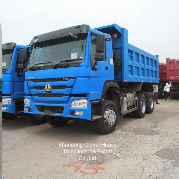 Used Global HOWO Dump Truck New blue Large Capacity 35 Tons Dump Truck