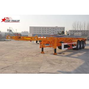 40ft Skeletal Container Trailer Straight Beam Tri Axle Mechanical Suspension