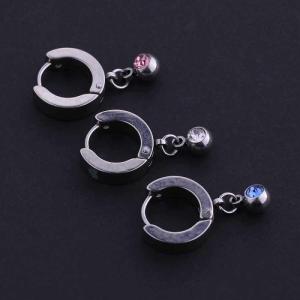 Latest Designs Surgical Steel Small Crystal Huggie Jewelry Hoop Earrings Women