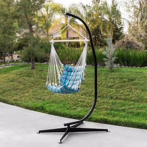 Collapsible Macrame Swing Hammock Chair With Durable Hanging Kits And C Shape