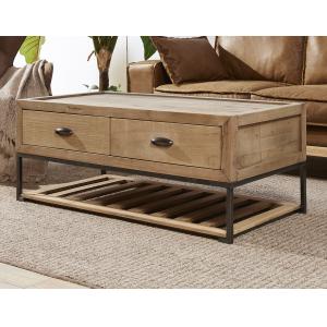 China Pine Wood Trunk Living Room Table , Vintage Steamer Trunk Coffee Table With Drawers on sale