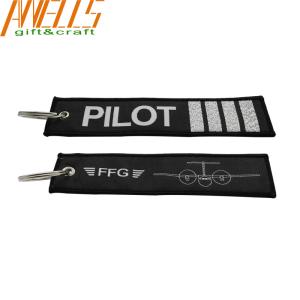 Fashionable Design Personalized Embroidered Keychains Flat Appearance