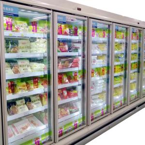 Glass Door Multideck Display Fridge Refrigerator For Dairy And Sausages